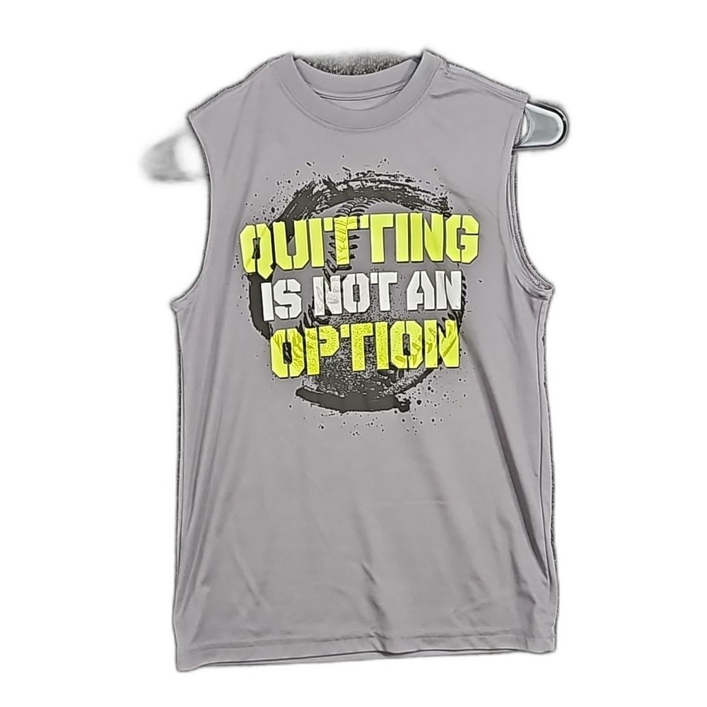 Starter Kids Size 10-12 Boys Baseball Grey Sleeveless T-Shirt